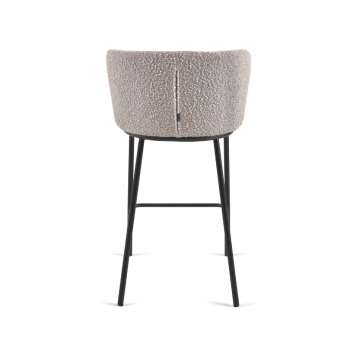 Tabouret en peau lainée Ciselia 65 cm