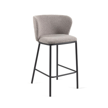 Tabouret en peau lainée Ciselia 65 cm