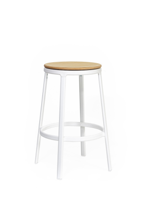 ROUND&ROUND - Tabouret de cuisine pivotant en bois INFINITI
