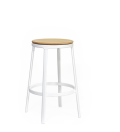 ROUND&ROUND - Tabouret de cuisine pivotant en bois INFINITI