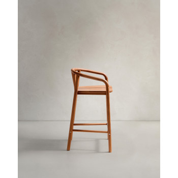 Tabouret d'extérieur Turqueta en bois de teck massif 100% FSC, hauteur 65 cm