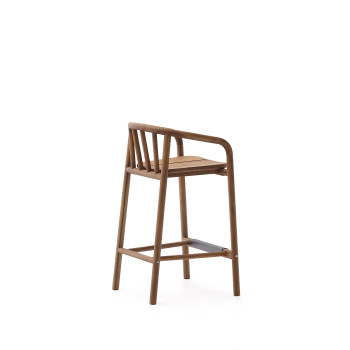 Tabouret d'extérieur Turqueta en teck massif 100 % certifié FSC, hauteur 65 cm