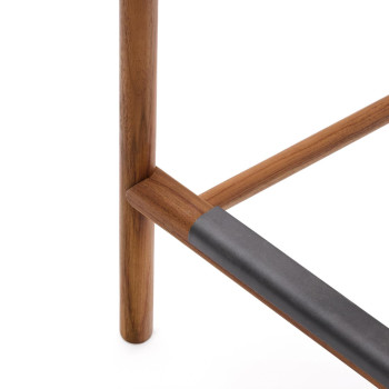 Tabouret d'extérieur Turqueta en bois de teck massif 100% FSC, hauteur 65 cm