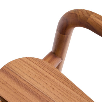 Tabouret d'extérieur Turqueta en bois de teck massif 100% FSC, hauteur 65 cm