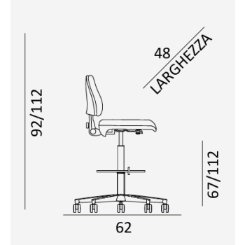 Tabouret de bureau Elite 08 COMEL