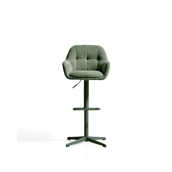 Tabouret pivotant Dorina en chenille