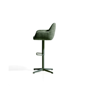 Tabouret pivotant Dorina en chenille