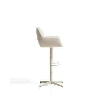 Tabouret pivotant Dorina en chenille