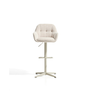 Tabouret pivotant Dorina en chenille