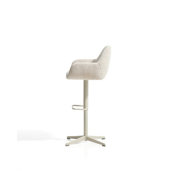Tabouret pivotant Dorina en chenille