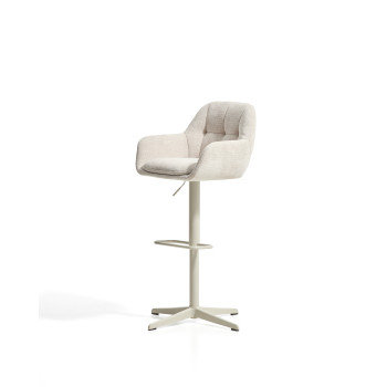 Tabouret pivotant Dorina en chenille