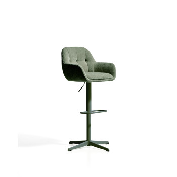 Tabouret pivotant Dorina en chenille