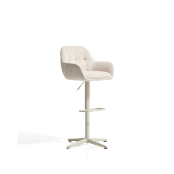 Tabouret pivotant Dorina en chenille