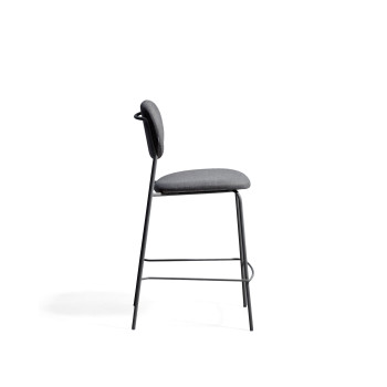 Tabouret empilable Meli en chenille