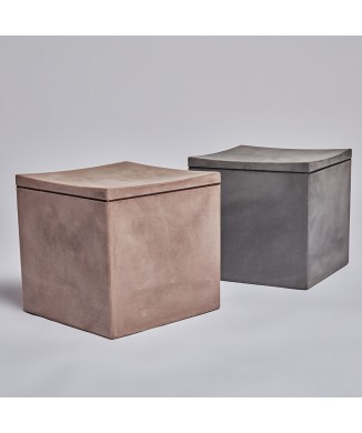 TABOURET LOUNGE CUBE MOLESKIN SERRALUNGA
