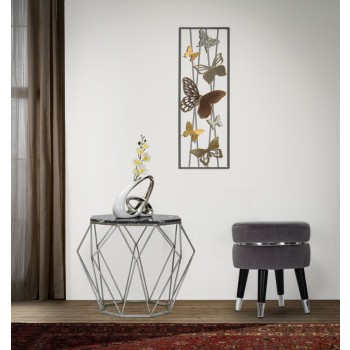 TABOURET PARIS GRIS/ARGENT