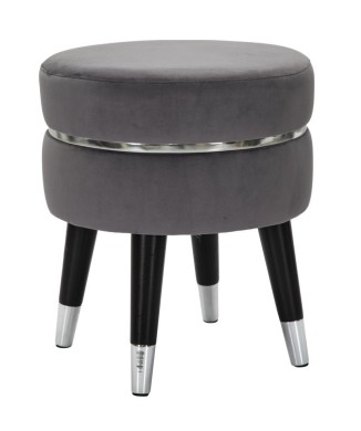 TABOURET PARIS GRIS/ARGENT