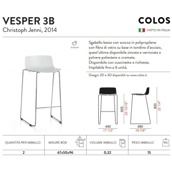 Tabouret VESPER 3 COLOS