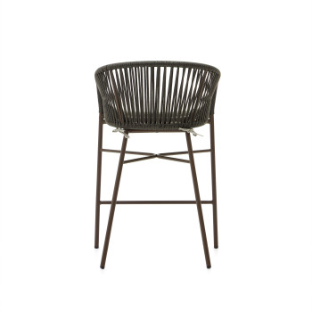 Tabouret Yanet en corde verte, hauteur 65 cm