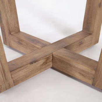 Table ronde Shanelle en terrazzo blanc Ø 120 cm