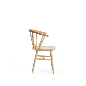 Silla Trise DM et madera maciza de caucho avec laque naturelle