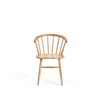 Silla Trise DM et madera maciza de caucho avec laque naturelle