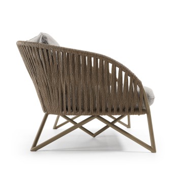 Canapé Branzie 3 places avec rallonge marron 180 cm