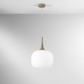 Suspension JAIPUR BLANC/BOIS 1XE27 30X30X150CM
