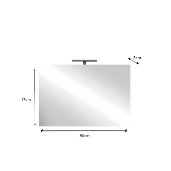 Miroir avec lumière LED