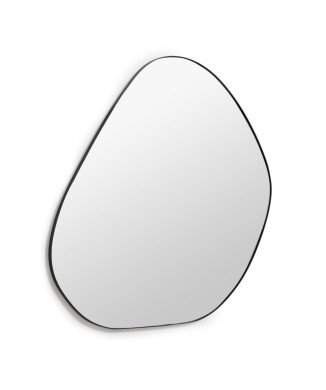 Miroir Anera en métal noir 84 x 108,5 cm