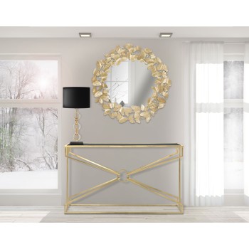 MIROIR À FEUILLES RONDES