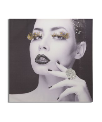 IMPRESSION SUR TOILE AVEC APPLICATIONS LADY DARK