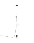 Structure de lampe Orey en métal noir avec projecteur multiposition