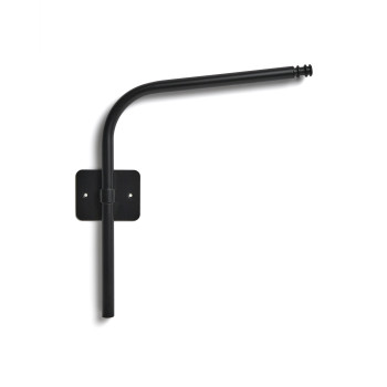 Support mural pour lampes portables Nali en métal peint noir