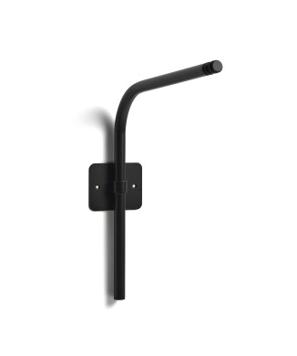 Support mural pour lampes portables Nali en métal peint noir