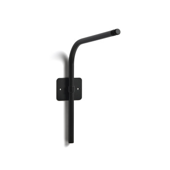 Support mural pour lampes portables Nali en métal peint noir