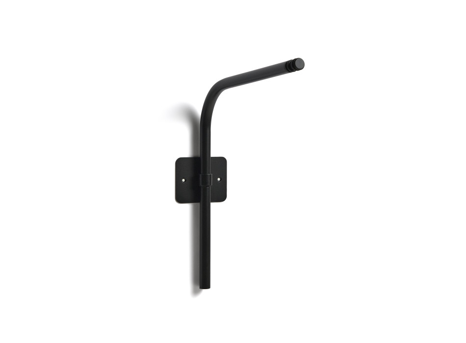 Support mural pour lampes portables Nali en métal peint noir