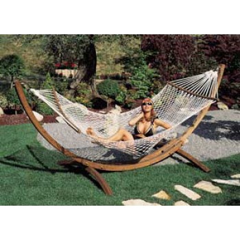 SUPPORT EN BOIS LAMELLAIRE EN COFFRET AVEC HAMAC A1169 F6 HAMAC-NIDO FAUTEUIL-LA RETE