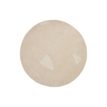Tapis Domm en laine beige Ø 200 cm