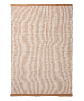 Tapis Tinei 100 % PET à rayures orange 200 x 300 cm