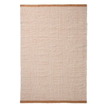 Tapis Tinei 100 % PET à rayures orange 200 x 300 cm