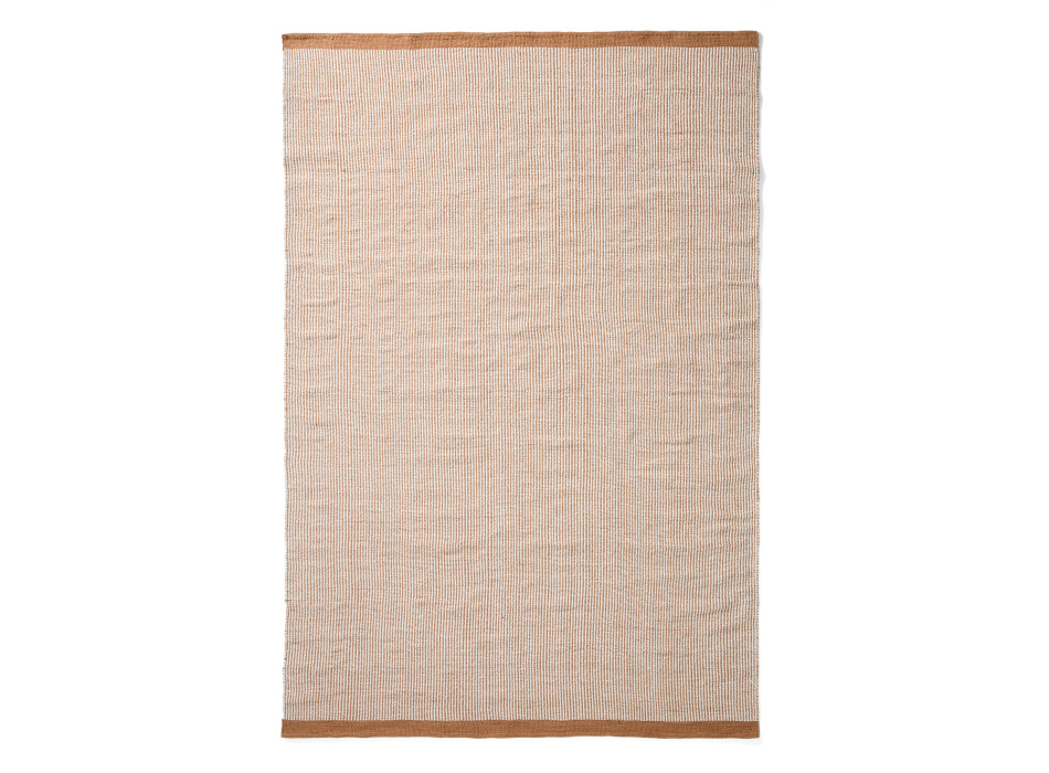 Tapis Tinei 100 % PET à rayures orange 200 x 300 cm