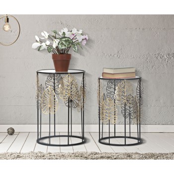 TABLES COUPLE GLAM FEUILLES