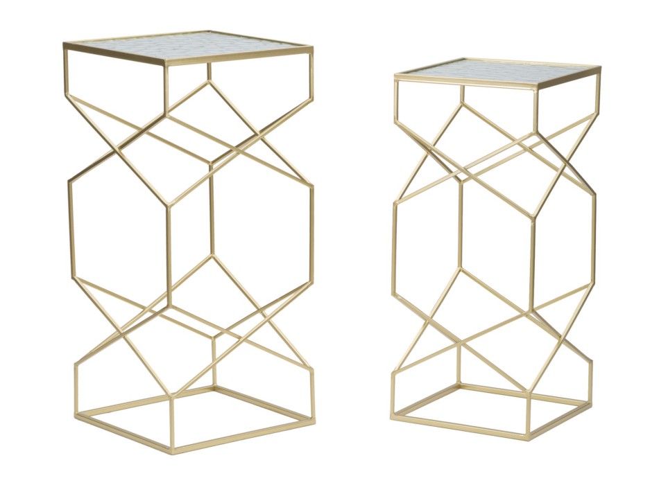 TABLES EN VERRE, PAIRE