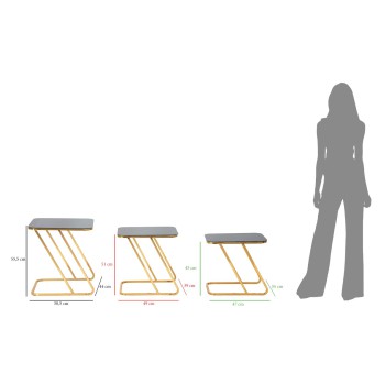 ENSEMBLE SIMPLE 3PCS TABLES