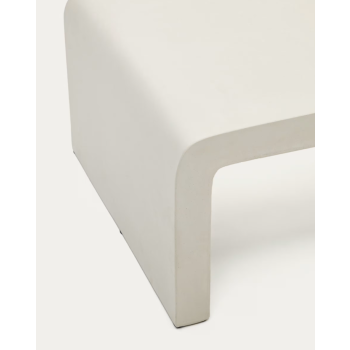 Table basse Aiguablava en béton blanc 135 x 65 cm