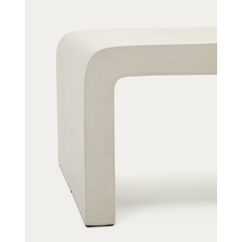 Table basse Aiguablava en béton blanc 135 x 65 cm
