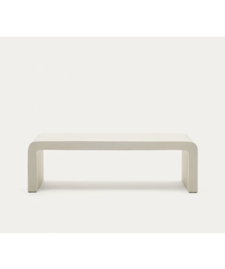 Table basse Aiguablava en béton blanc 135 x 65 cm