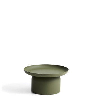 Table basse Arcola en aluminium vert Ø 70 cm