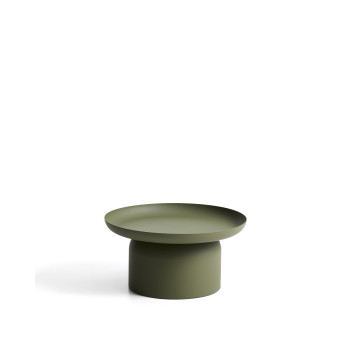 Table basse Arcola en aluminium vert Ø 70 cm